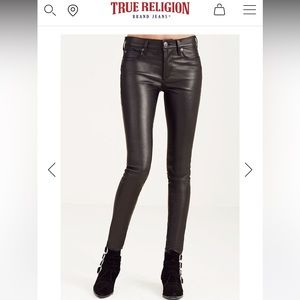 NEW WITH TAG Leather Pant black True Religion size 26